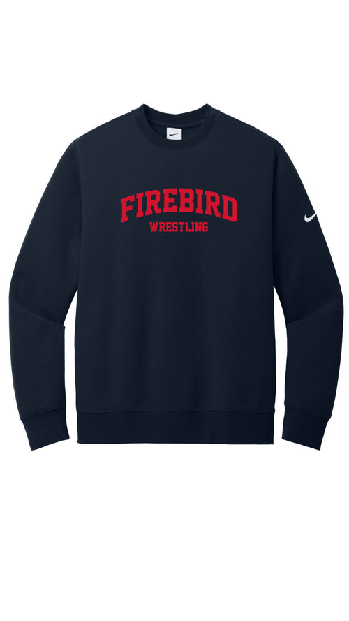 Doral University Nike Club Fleece Sleeve Swoosh Crew